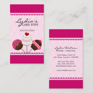 Tarjeta De Visita Repostería de Elegantes Cake Pops