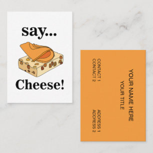 Tarjeta De Visita Repostería Divertida de Queso Servicio de Catering