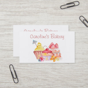 Tarjeta De Visita Repostería y Boutique de Panadería, Cupcakes y Pas
