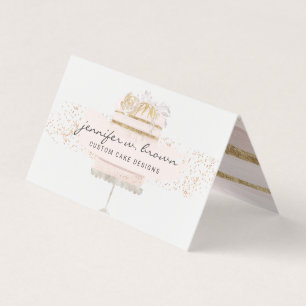 Tarjeta De Visita Repostero de Torta de Boda