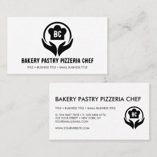 Tarjeta De Visita Repostero Pastelero Simple Panadería Pizzería Coci