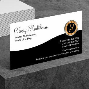 Tarjeta De Visita Representante de Seguros Elegante