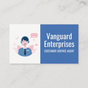Tarjeta De Visita Representante de servicio al cliente   Centro de l