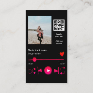 Tarjeta De Visita Reproductor de música pareja personalizada código