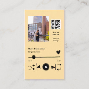 Tarjeta De Visita Reproductor de música personalizado código q r de