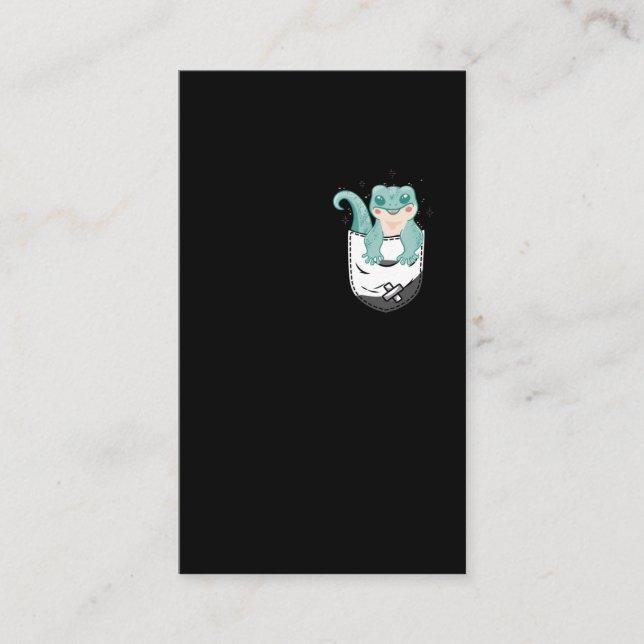 Tarjeta De Visita Reptile Cute Leopard Gecko Kawaii (Anverso)