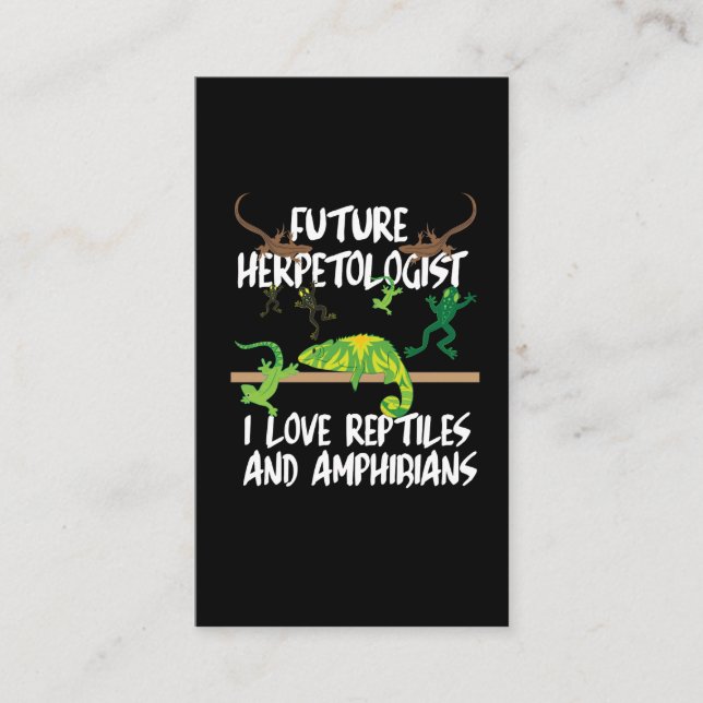 Tarjeta De Visita Reptiles y lagarto del regalo de los anfibios (Anverso)