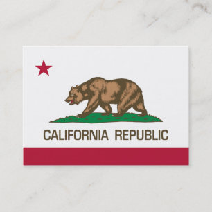 Tarjeta De Visita República de California (bandera del estado)