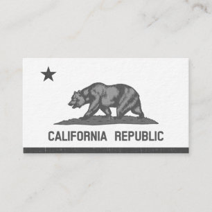 Tarjeta De Visita República de California (negro)