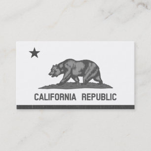 Tarjeta De Visita República de California (negro)
