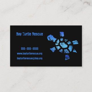 Tarjeta De Visita Rescate de la tortuga del agua azul