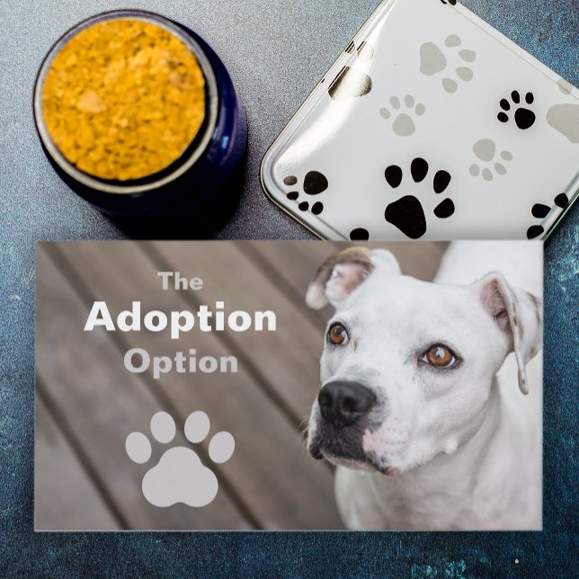 Tarjeta De Visita Rescate de Mascotas de perros blancos o veterinari (A perfect business card for those in animal welfare care.)