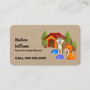 Tarjeta De Visita Rescate de perros