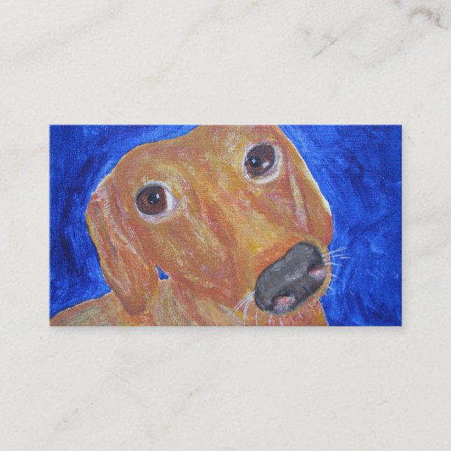 Tarjeta de visita, rescate del Dachshund (Anverso)