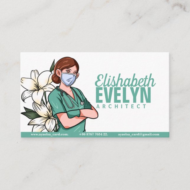 Tarjeta De Visita Rescate médico de hospital (Anverso)