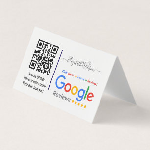 Tarjeta De Visita Reseña de Google con enlace de código QR