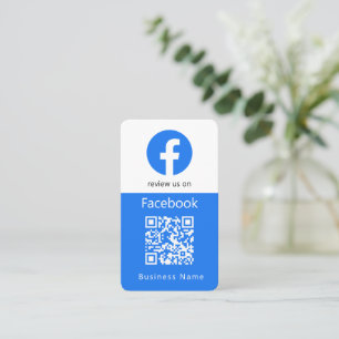 Tarjeta De Visita Reseñas de Facebook   Reseña empresarial Código QR