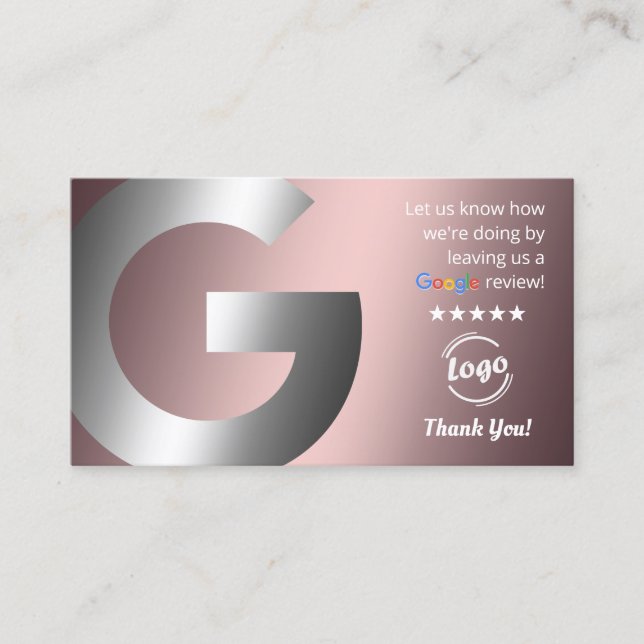 Tarjeta De Visita Reseñas de Google (Anverso)
