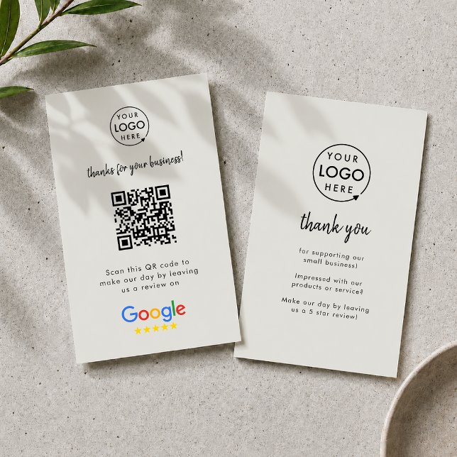Tarjeta De Visita Reseñas de Google | Código QR gris de revisión de  (Gain Google reviews & grow your business with this editable call-to-action rating request insert.)