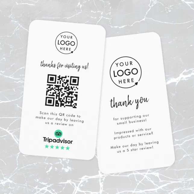Tarjeta De Visita Reseñas de TripAdvisor | Código QR de vínculo de r ...
