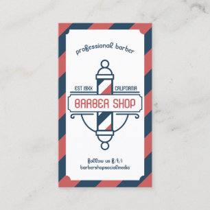 Tarjeta De Visita Reserva de Poste de Barbería Vintage