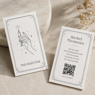 Tarjeta De Visita Reserva de Tarot Celestial Inyector Negro