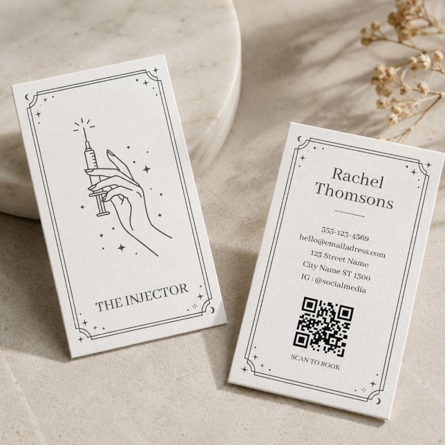 Tarjeta De Visita Reserva de Tarot Celestial Inyector Negro (Subido por el creador)