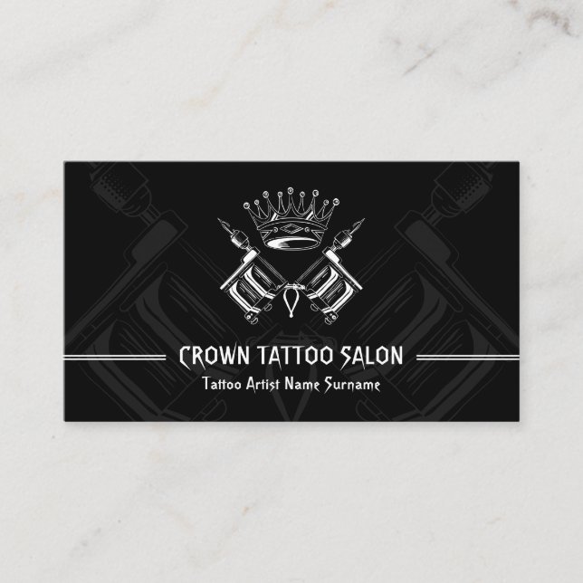 Tarjeta De Visita Reserva de Tatuajes de Custom Ink (Anverso)