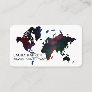 Tarjeta De Visita Reservación del turismo del mapa del mundo de la