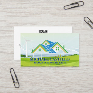 Tarjeta De Visita Residencial Solar   Energía Eléctrica