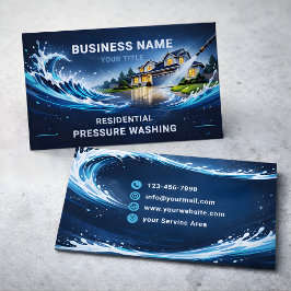 Tarjeta De Visita Residential Pressure Washing Cosmic Wave