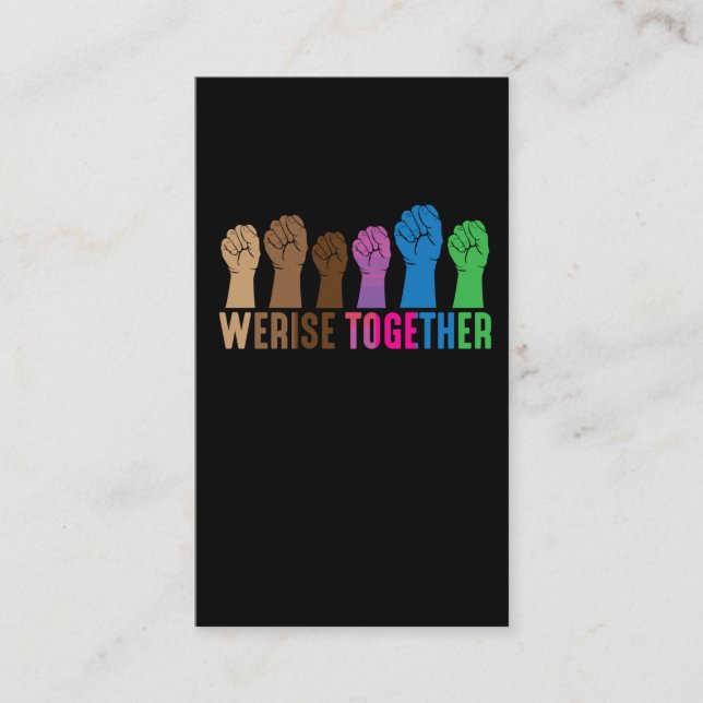 Tarjeta De Visita Resistencia feminista Igualdad humana Justicia soc (Anverso)