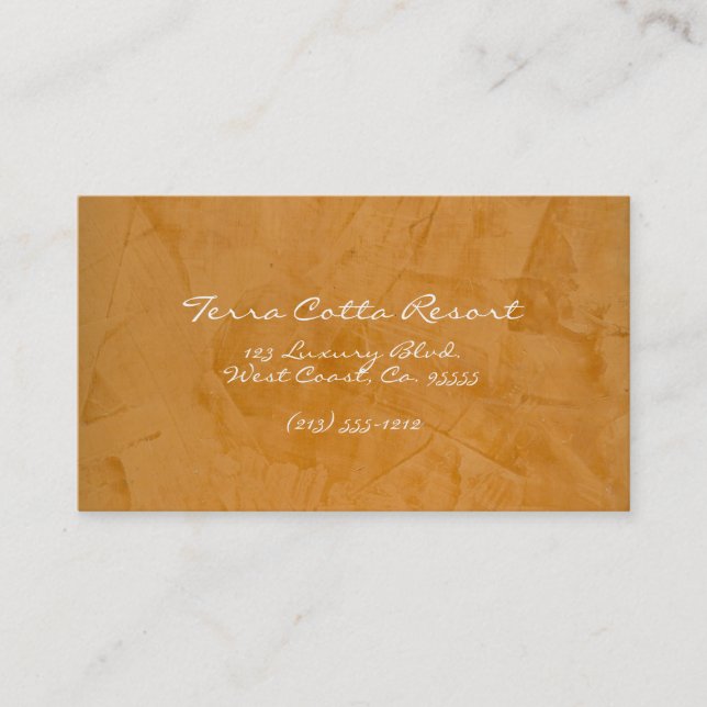 Tarjeta De Visita Resort de Terracota (Anverso)
