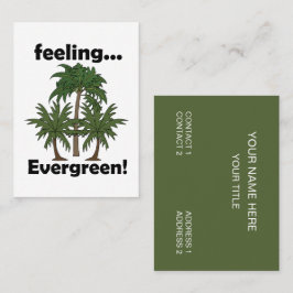 Tarjeta De Visita Resort Tropical Siempreverde con Sensación de Palm