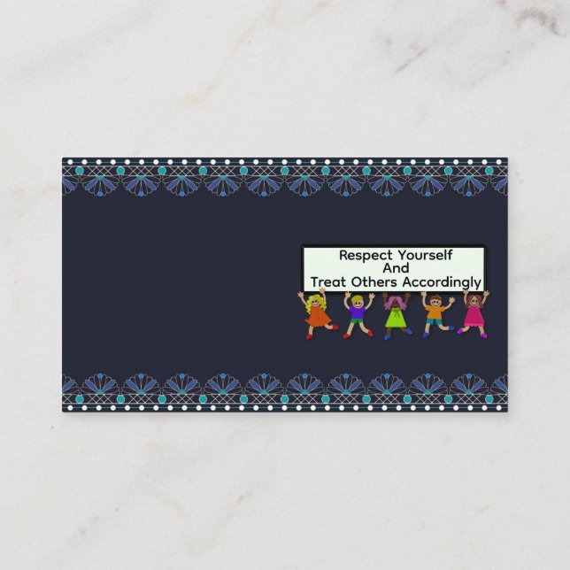 Tarjeta De Visita Respect Yourself Business Card (Reverso)