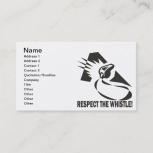 Tarjeta De Visita Respete el silbido