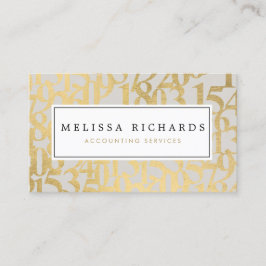 Tarjeta De Visita Responsable de números de oro profesional de Luxe 