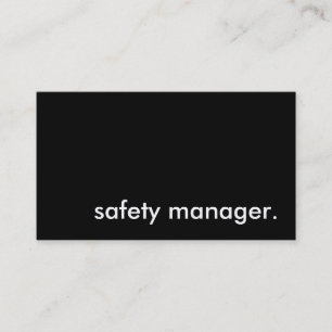 Tarjeta De Visita responsable de seguridad.
