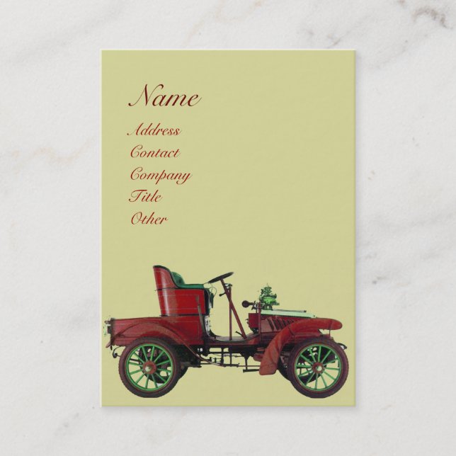 Tarjeta De Visita RESTAURACIÓN AUTOMÁTICA, AUTOMOTIVO, garaje de rep (Anverso)