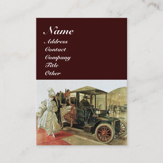 Tarjeta De Visita RESTAURACIÓN AUTOMÁTICA, AUTOMOTIVO, garaje de rep (Anverso)