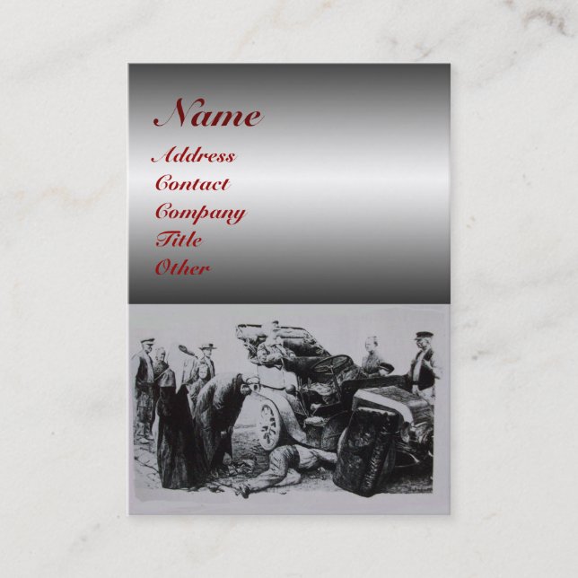 Tarjeta De Visita RESTAURACIÓN AUTOMÁTICA, AUTOMOTIVO, garaje de rep (Anverso)