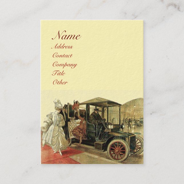 Tarjeta De Visita RESTAURACIÓN AUTOMÁTICA, AUTOMOTIVO, garaje de rep (Anverso)