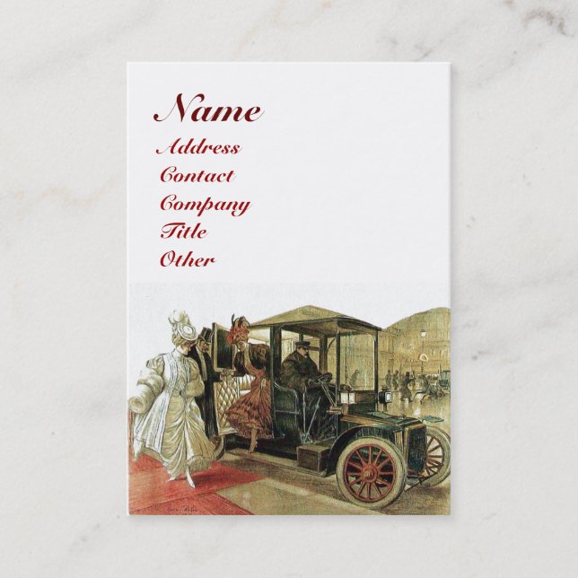 Tarjeta De Visita RESTAURACIÓN AUTOMÁTICA, AUTOMOTIVO, garaje de rep (Anverso)