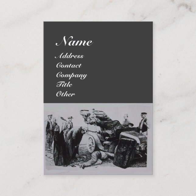 Tarjeta De Visita RESTAURACIÓN AUTOMÁTICA, AUTOMOTIVO, garaje de rep (Anverso)