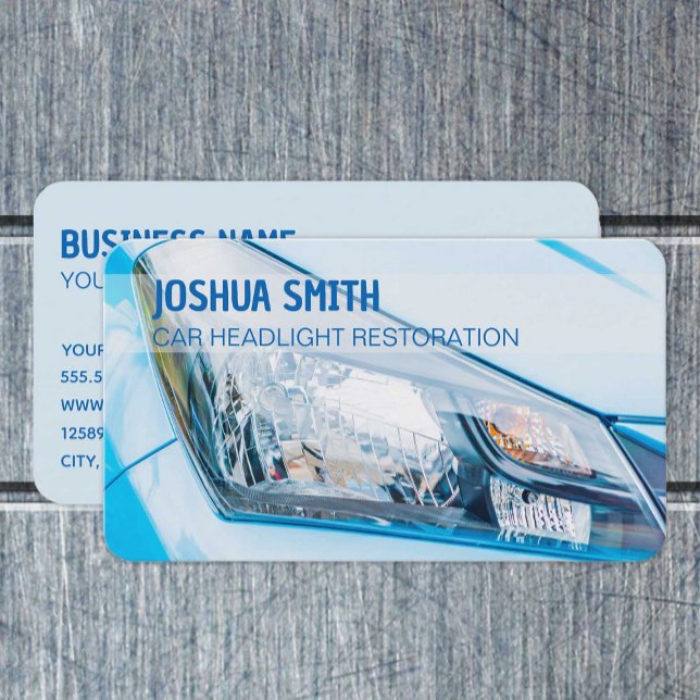 Tarjeta De Visita Restauración automática de los faros de Spa (Headlight Restoration Business Cards)