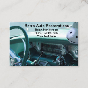 Tarjeta De Visita Restauración de coches clásicos de automoción