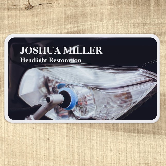 Tarjeta De Visita Restauración de los faros del coche (Car Headlight Restoration Business Cards)