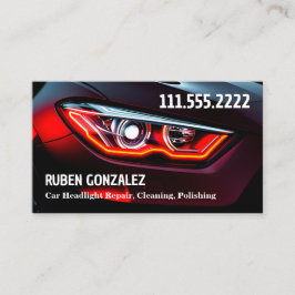 Tarjeta De Visita Restauración de los faros del coche en un solo lad