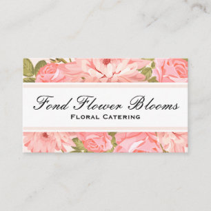 Tarjeta De Visita Restauración Floral   Flores rosas bonitos