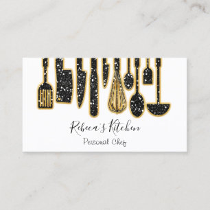 Tarjeta De Visita Restauración Personal Chef Restaurant Kitchen Blu
